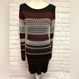 White House Black Market Stretch Long Sleeve Dress Sz S